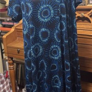 LuLaRoe Black and Blue Maxi Dress